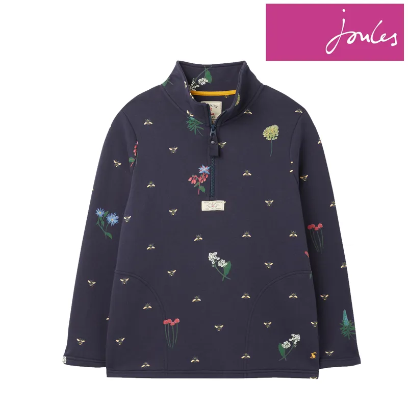 Joules Pip Print Casual Half Zip Sweatshirt - French Navy