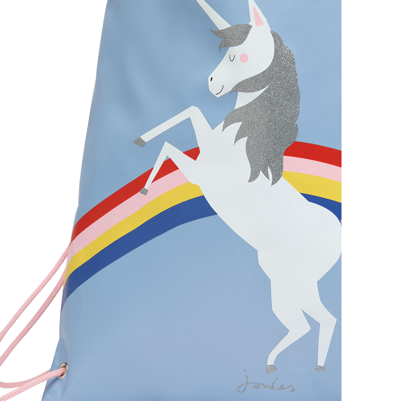 Joules Active Drawstring Bag - Blue Unicorn-3