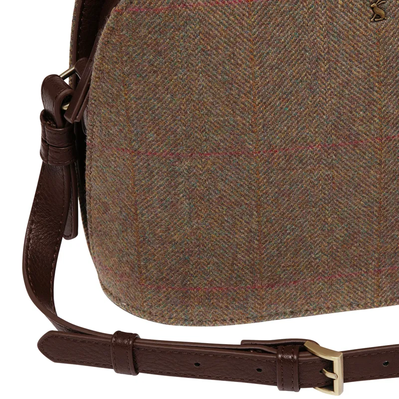 Joules Adeline Dome Tweed Cross Body Bag - Green Tweed-4