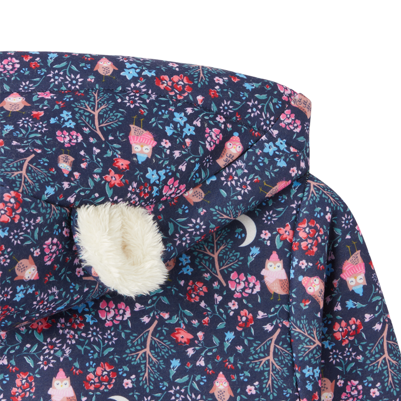 Joules Marley Fleece Lined Dressing Gown - Owl Oak-3