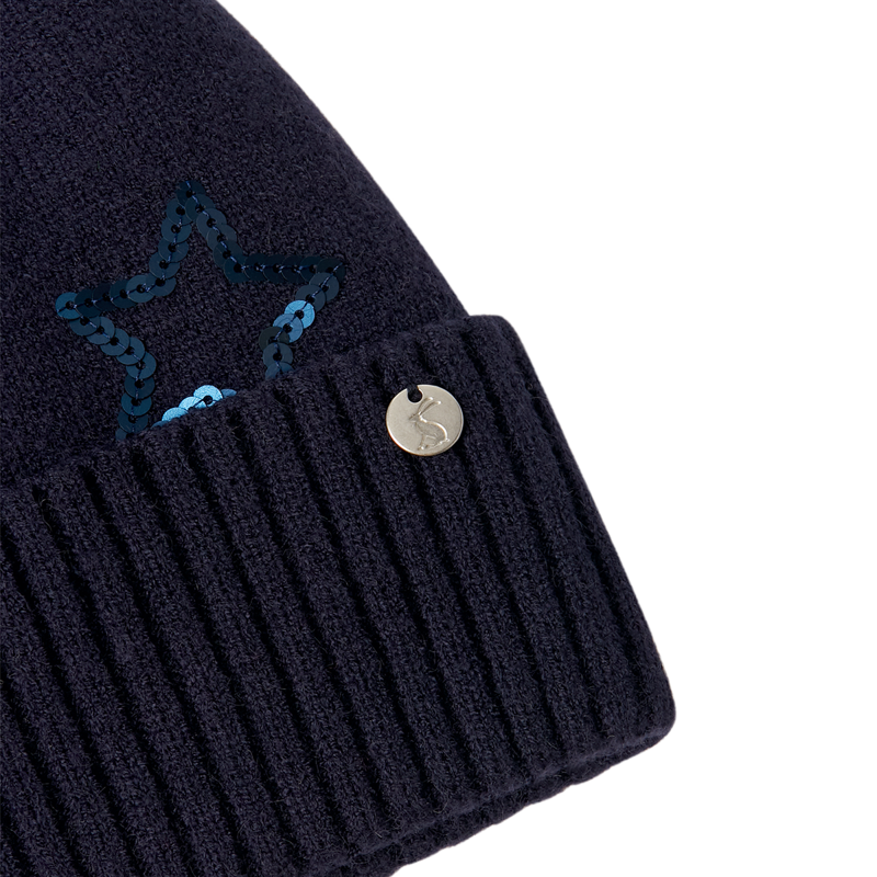 Joules Tilda Bobble Hat - Navy Star-3