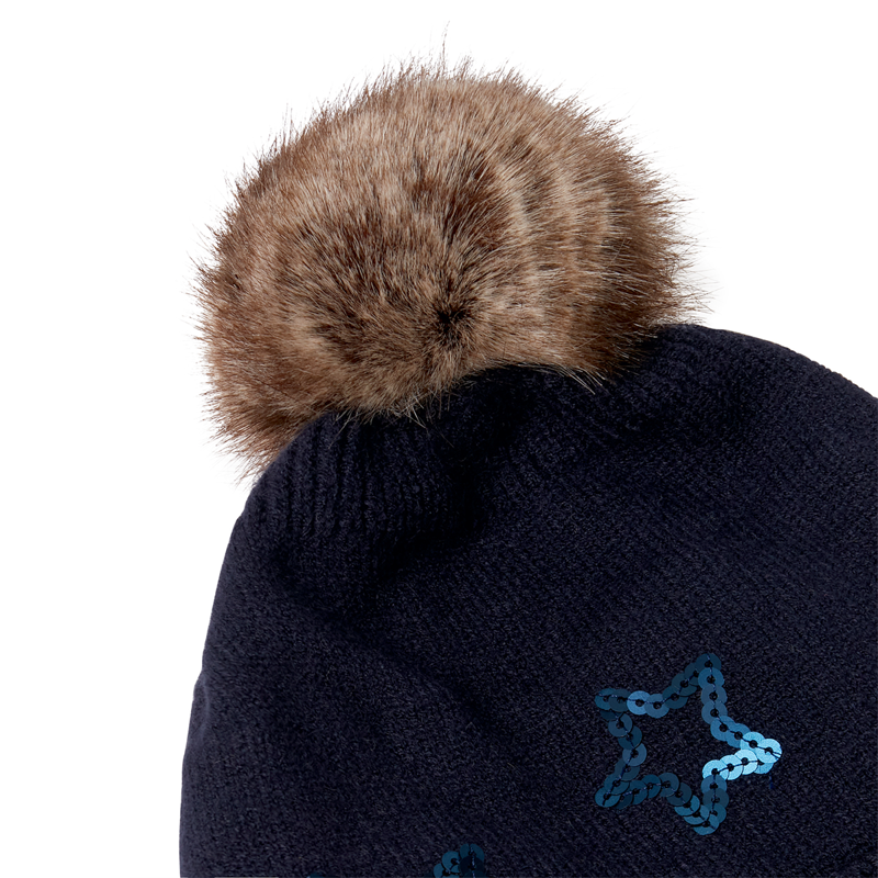 Joules Tilda Bobble Hat - Navy Star-4