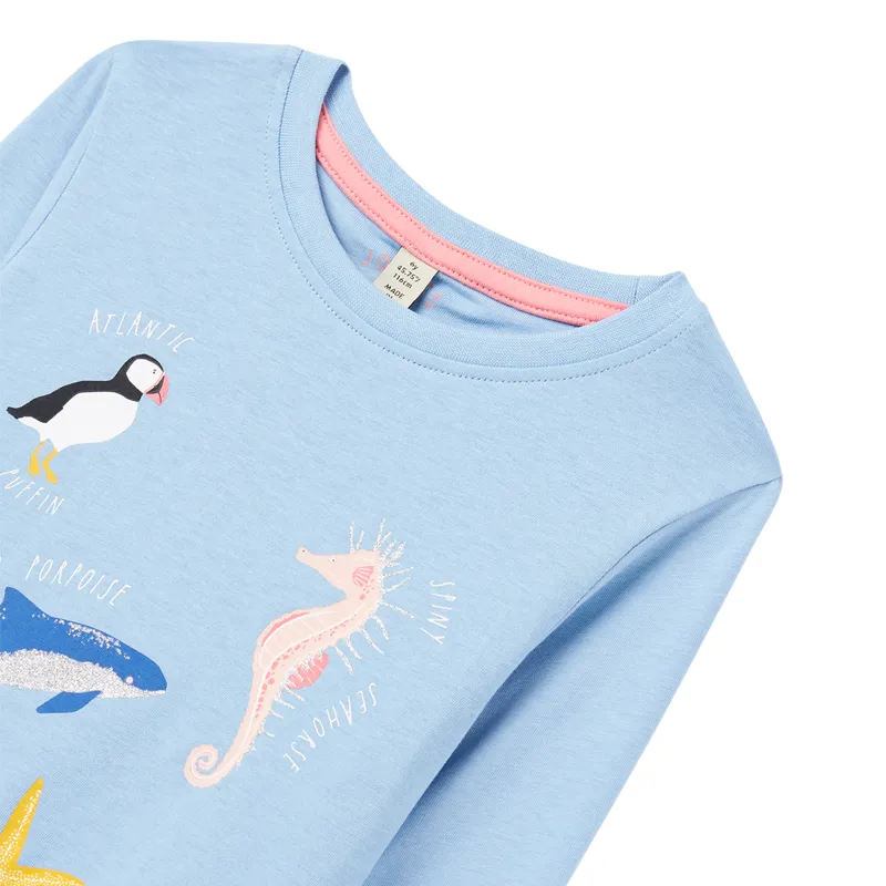 Joules Bessie Screenprint Top - Sea Facts-2
