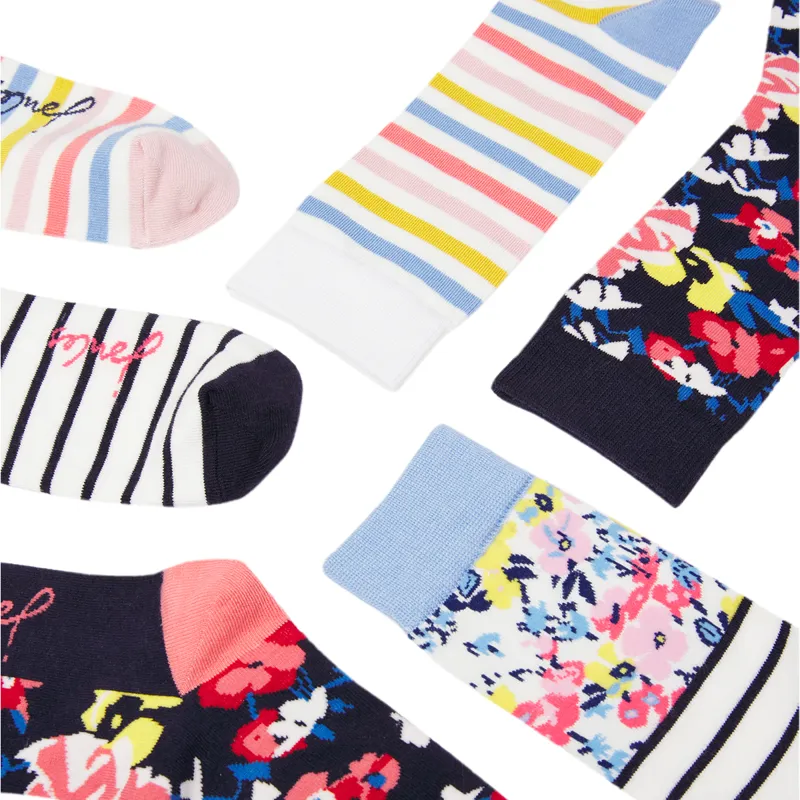 Joules Brill Bamboo 3 Pk Socks - St Ives Floral