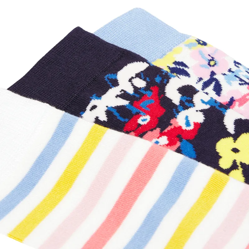 Joules Brill Bamboo 3 Pk Socks - St Ives Floral-1