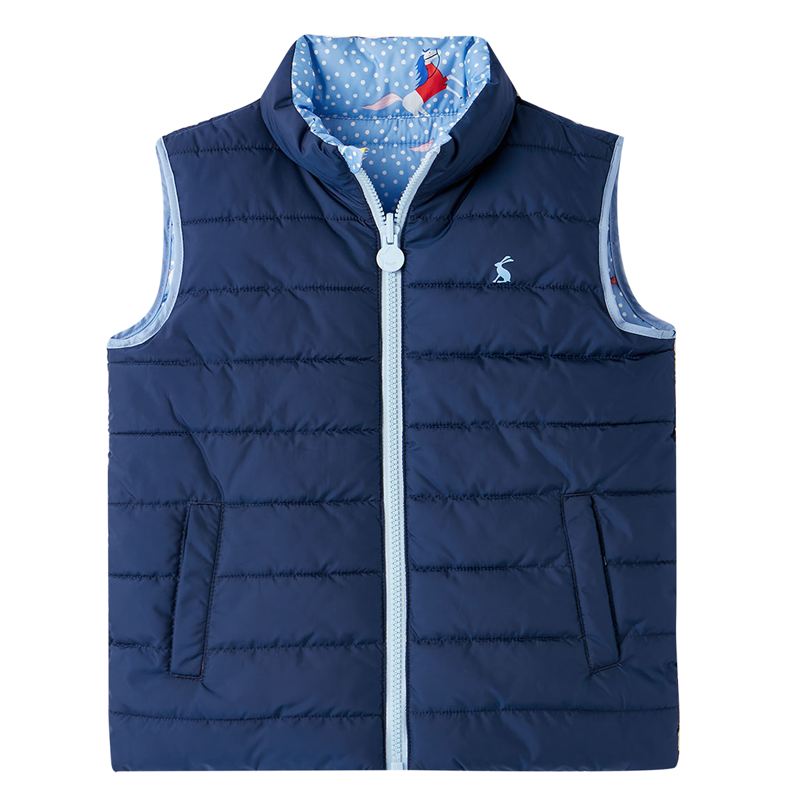 Joules Flip It Reversible Gilet - Spot Horse-4