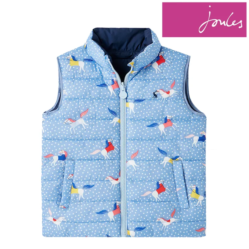 Joules Flip It Reversible Gilet - Spot Horse