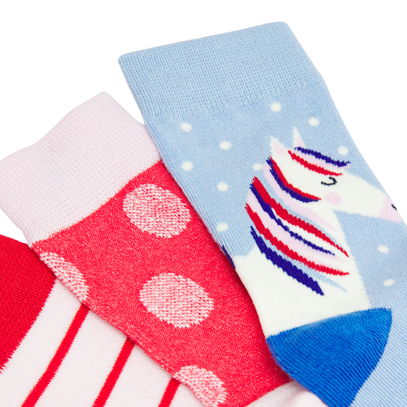 Joules Brilliant Bamboo 3 Pack Socks - Horse Spot Stripe-2