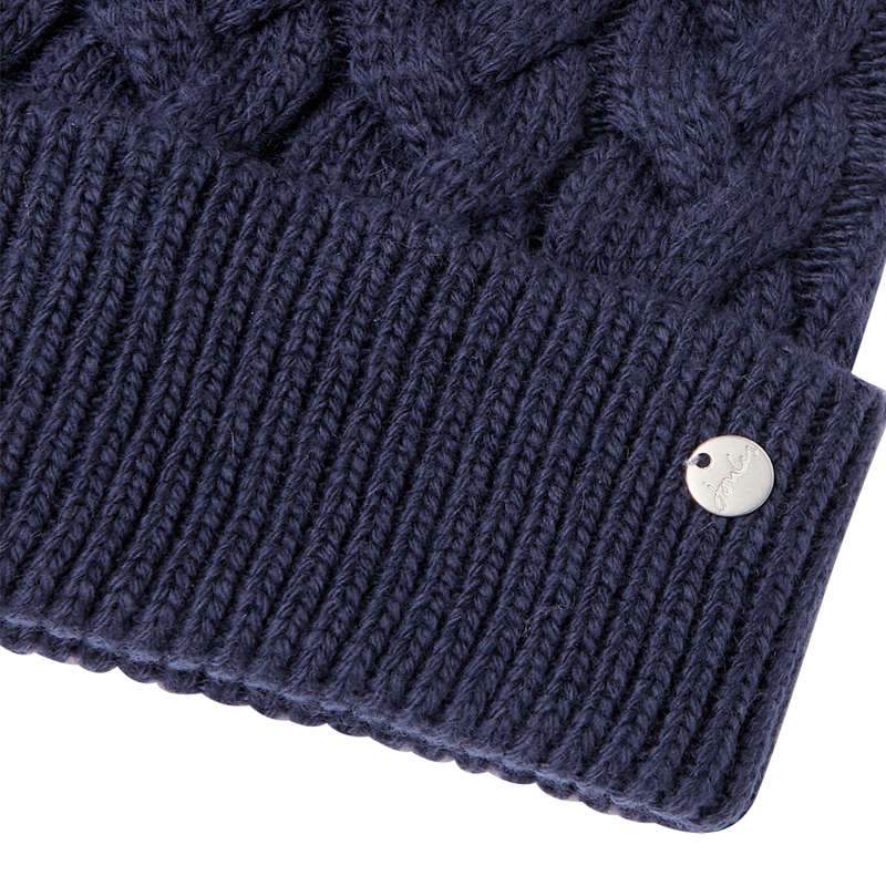 Joules Elena Cable Hat - French Navy-2
