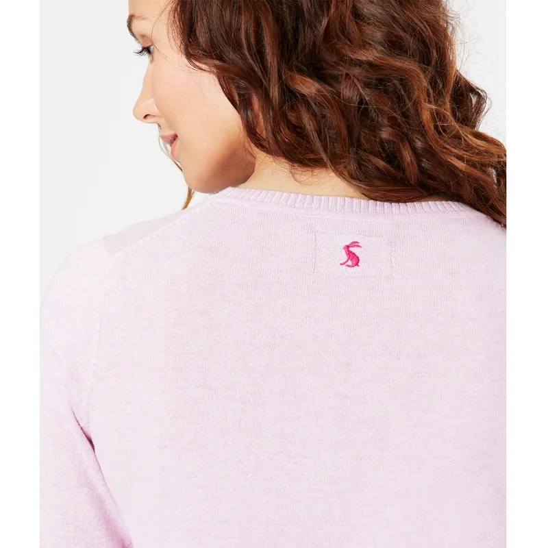 Joules Tina Embellished Crew Neck Jumper - Pink Chicken-1