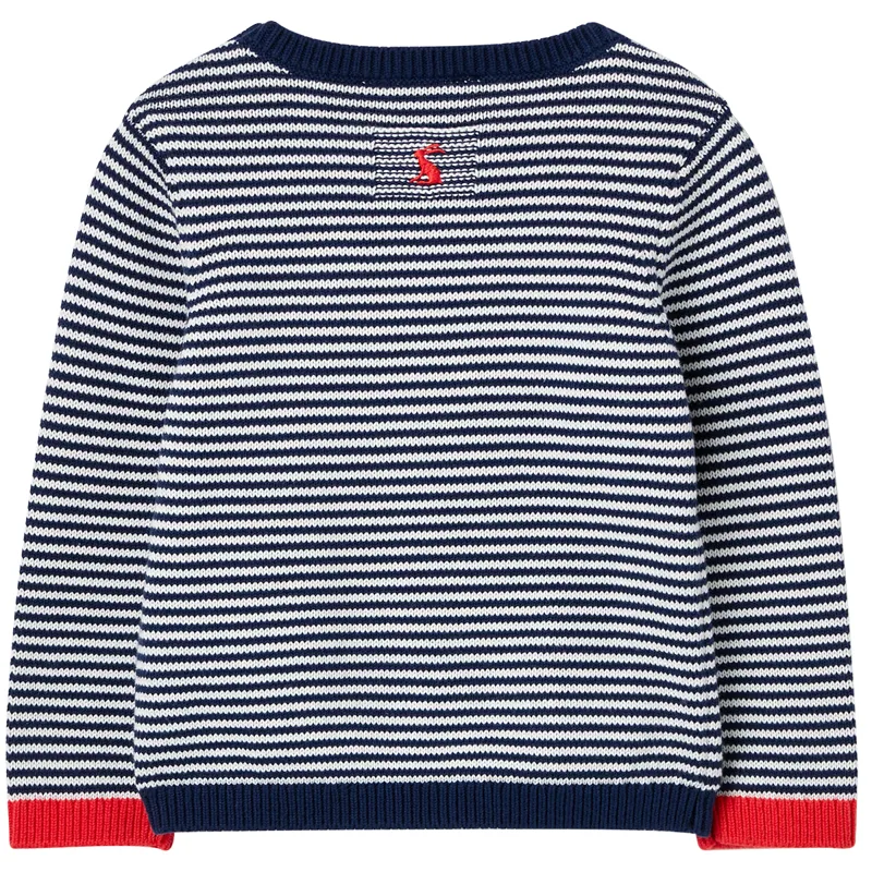 Joules Ivy Character Knit Jumper - Navy Stripe Cow-1