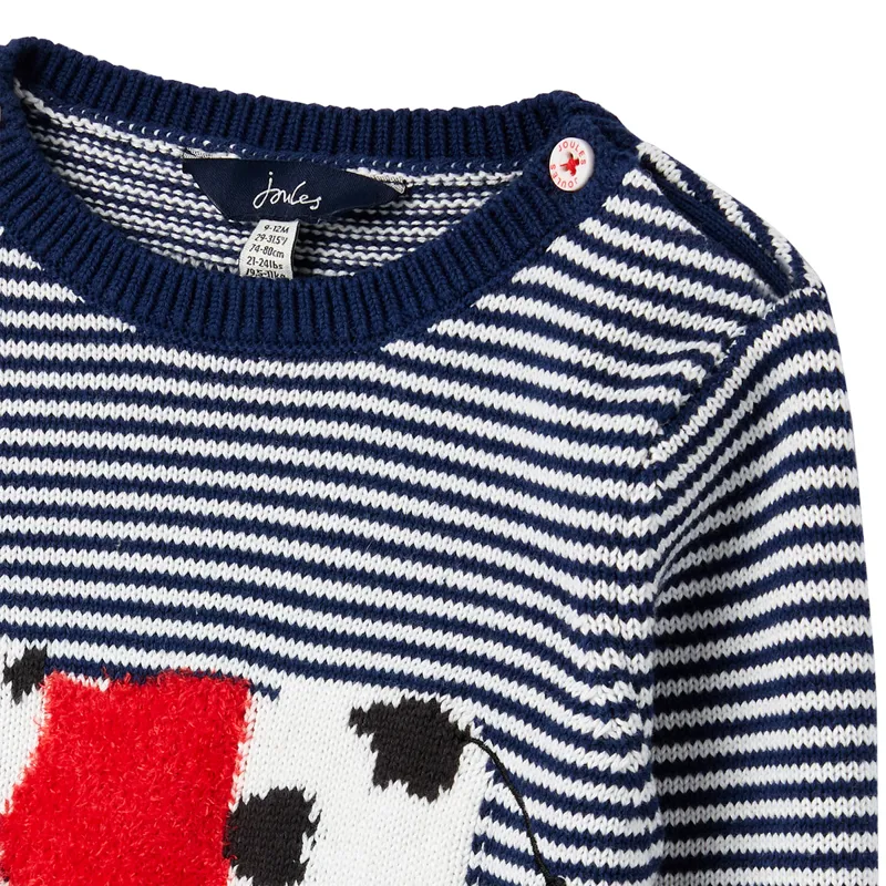 Joules Ivy Character Knit Jumper - Navy Stripe Cow-2