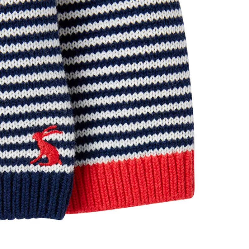 Joules Ivy Character Knit Jumper - Navy Stripe Cow-3