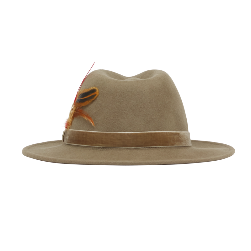 Joules Fedora Hat - Khaki-4