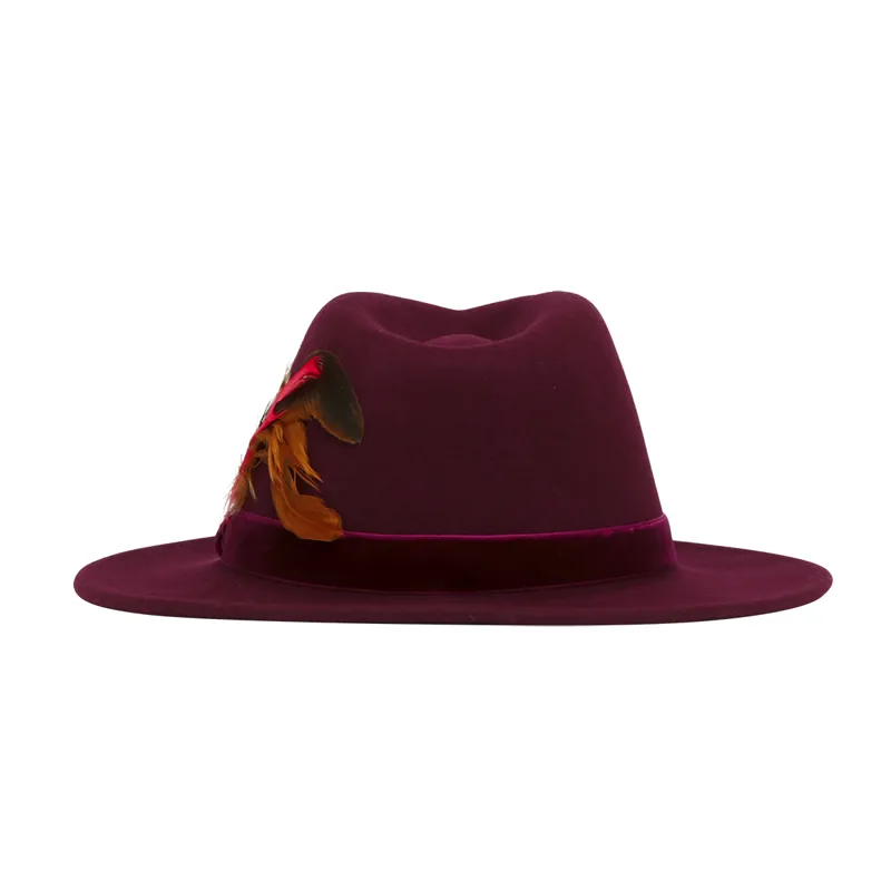 Joules Fedora Hat - Oxblood-1