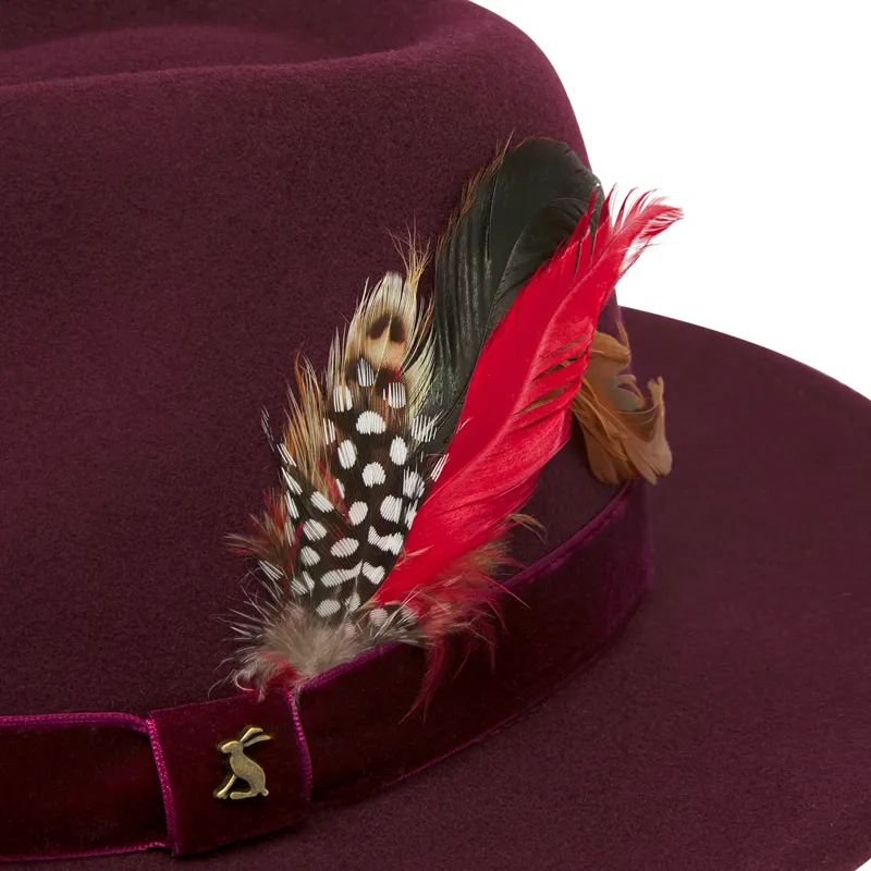 Joules Fedora Hat - Oxblood-2