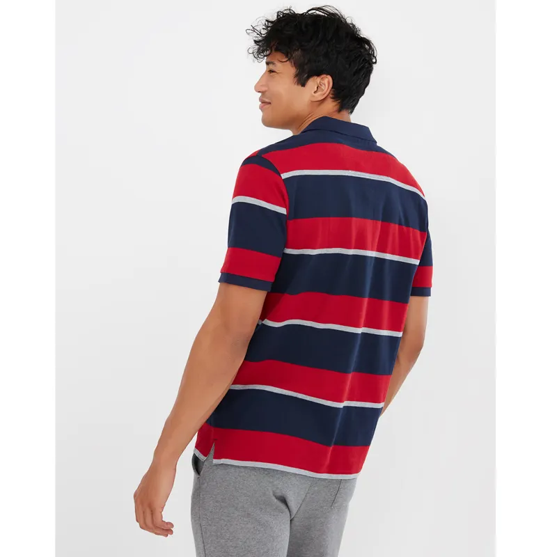 Joules Filbert Polo Shirt - Navy Red Stripe-2