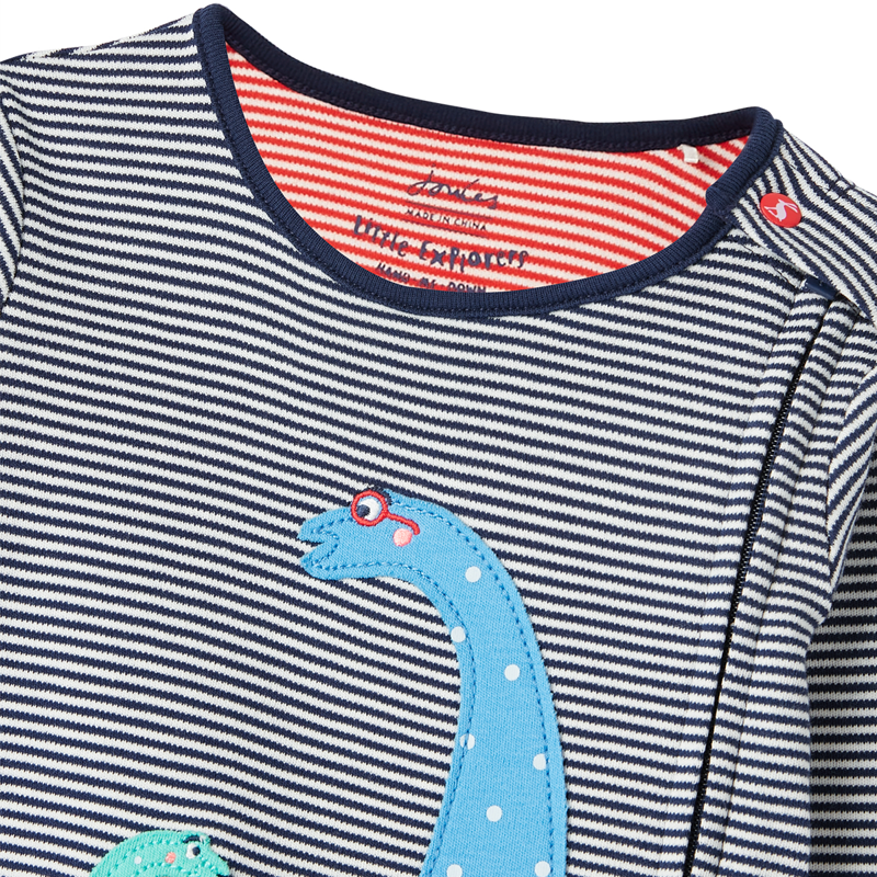 Joules Winfield Artwork Romper - Dino Stripe-2