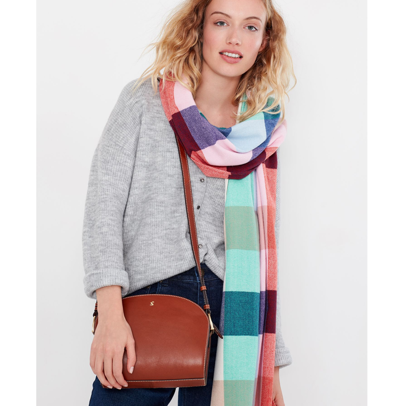 Joules Langton Leather Cross Body Bag - Tan-4