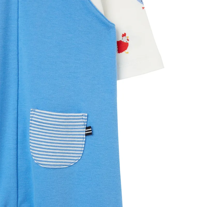 Joules Wilbur Dungaree Set - Marina-2