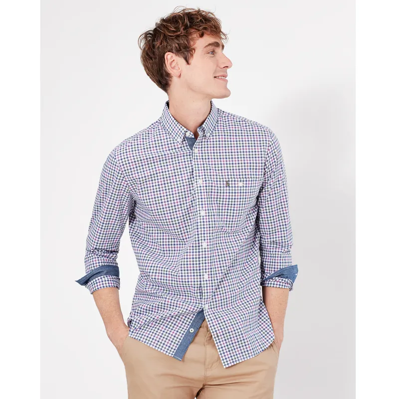 Joules Abbott Classic Long Sleeve Classic Fit Shirt - Blue Green Gingham-1