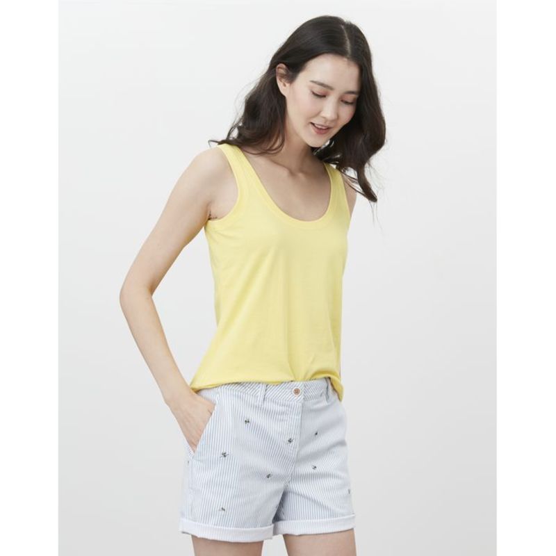 Joules Annika Scoop Neck Jersey Vest - Lemon Sherbert-2