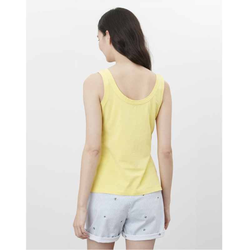 Joules Annika Scoop Neck Jersey Vest - Lemon Sherbert-5