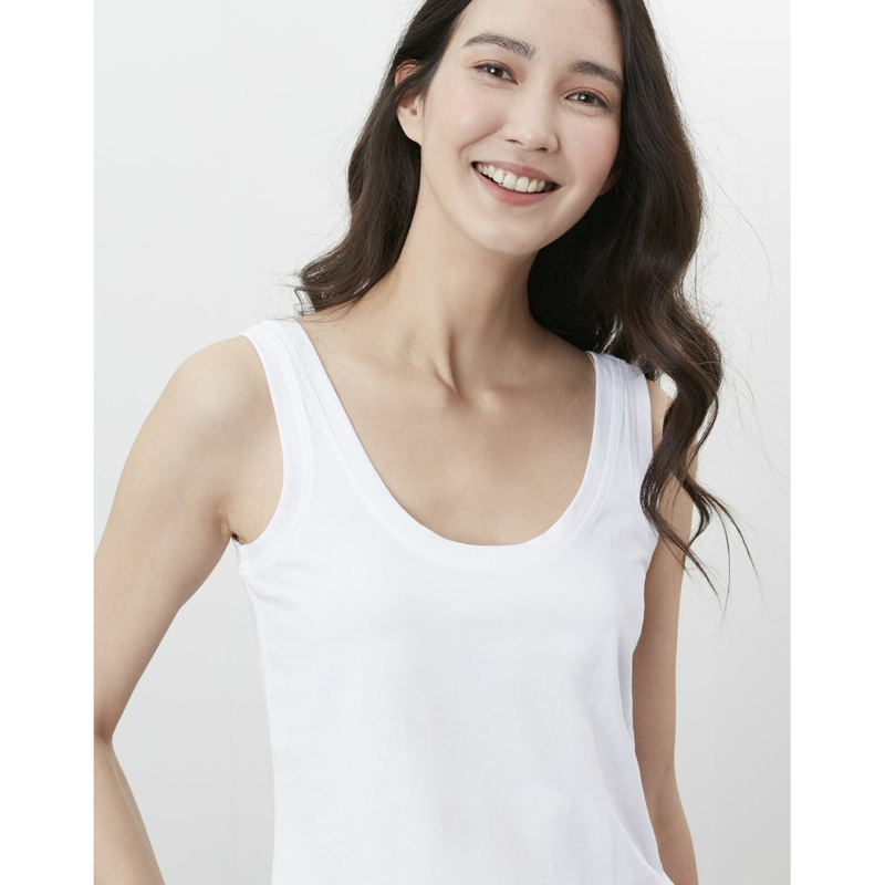 Joules Annika Scoop Neck Jersey Vest - Bright White-3