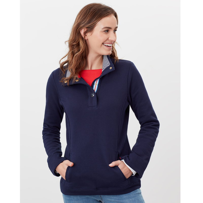 Joules Beachy Funnel Neck Sweatshirt - French Navy-1