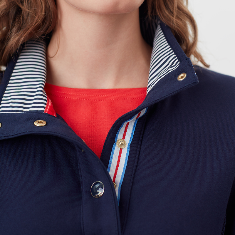 Joules Beachy Funnel Neck Sweatshirt - French Navy-3