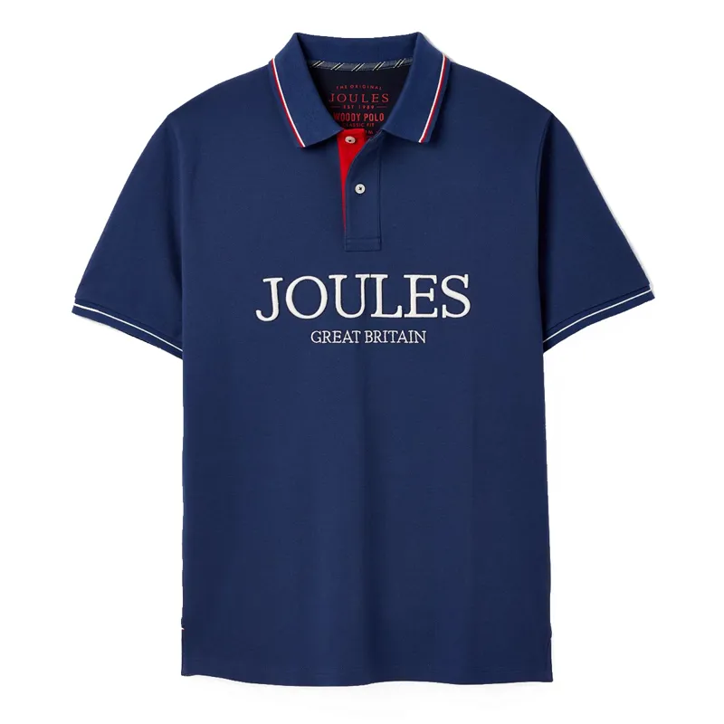 Joules Men's Branded Polo Shirt - Deep Blue