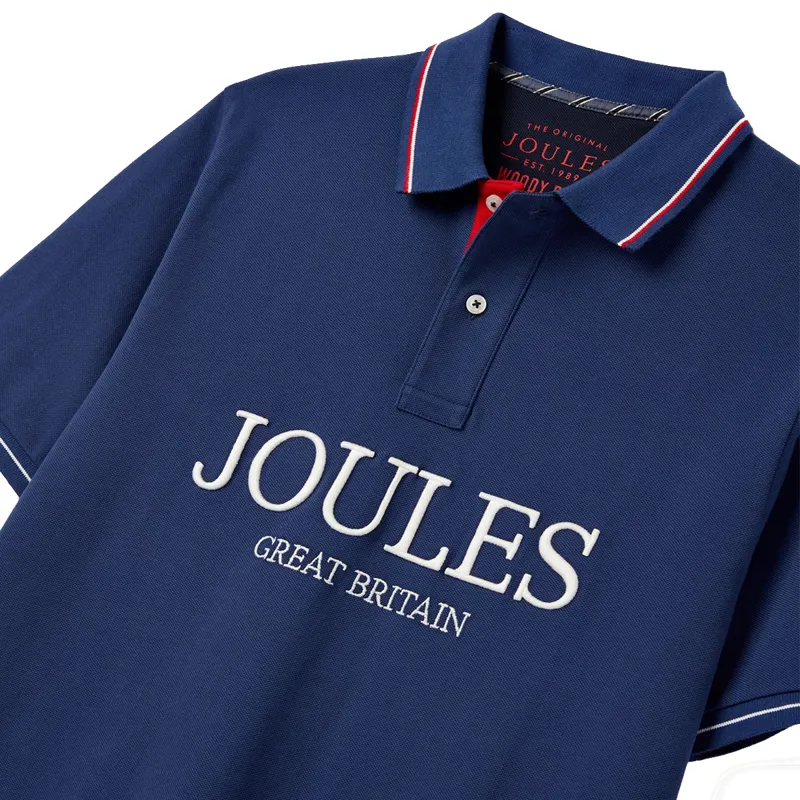 Joules Men's Branded Polo Shirt - Deep Blue-2