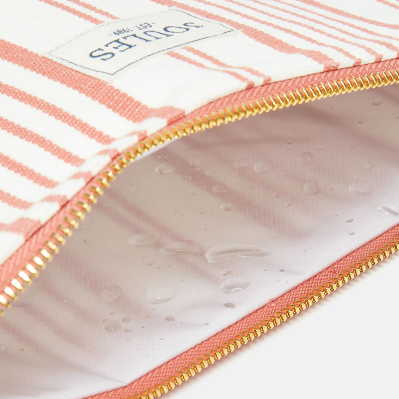 Joules Carrywell Zip Pouch - Red Stripe-3