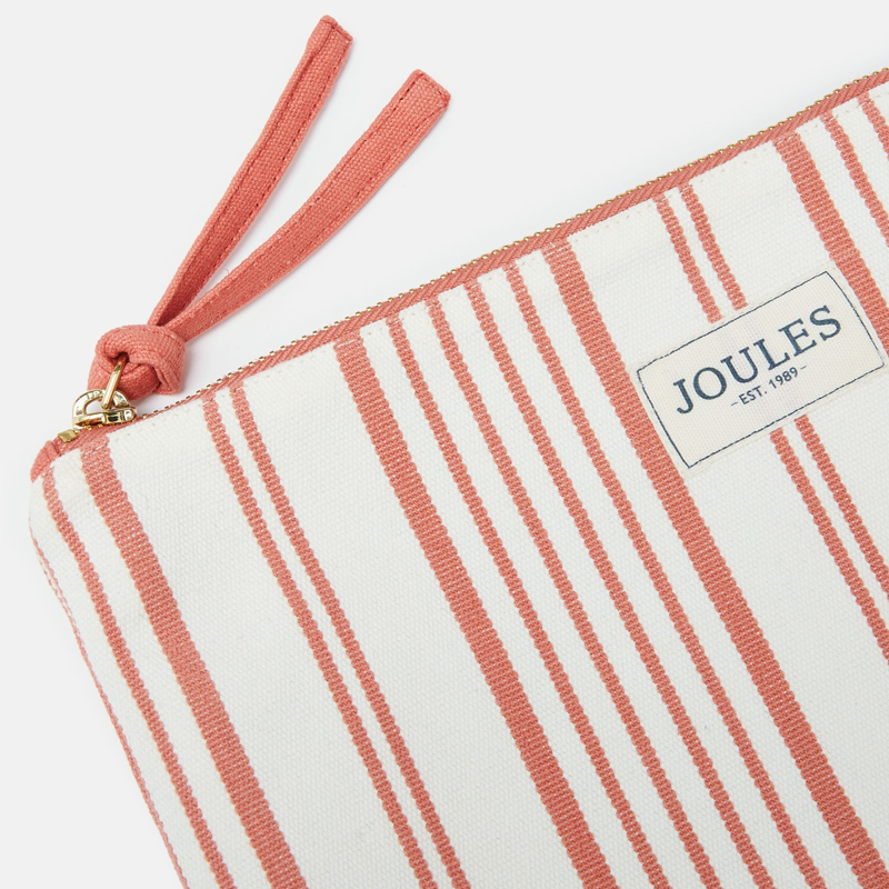 Joules Carrywell Zip Pouch - Red Stripe-2