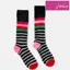 Joules Chenille Fluffy Socks - Navy Stripe