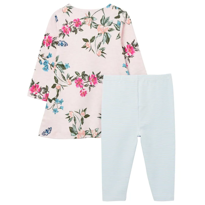 Joules Christina Cotton Dress Set - Pink Marl Floral