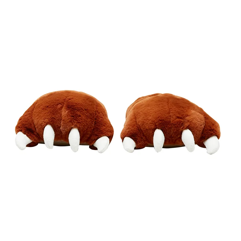 Joules Junior Clawtastic Monster Claw Slippers - Brown Gruffalo-1