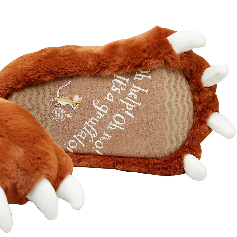 Joules Junior Clawtastic Monster Claw Slippers - Brown Gruffalo-3