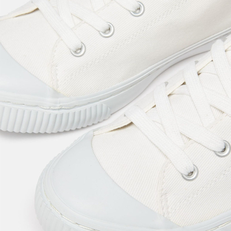 Joules Coast Ladies Canvas Pump Trainer - White-4