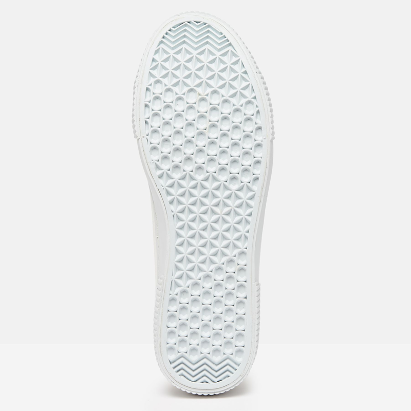Joules Coast Ladies Canvas Pump Trainer - White-6