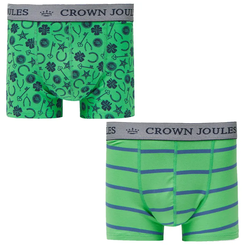 Joules Crown Joules Cotton Boxer Briefs - 2 Pack- Lucky Charm