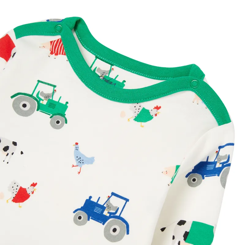 Joules Curtis Waffle Legging Set - White Animal-2