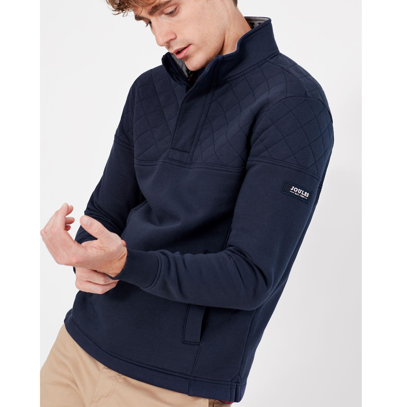 Joules Darrington Quarter Zip Sweatshirt - French Navy-1