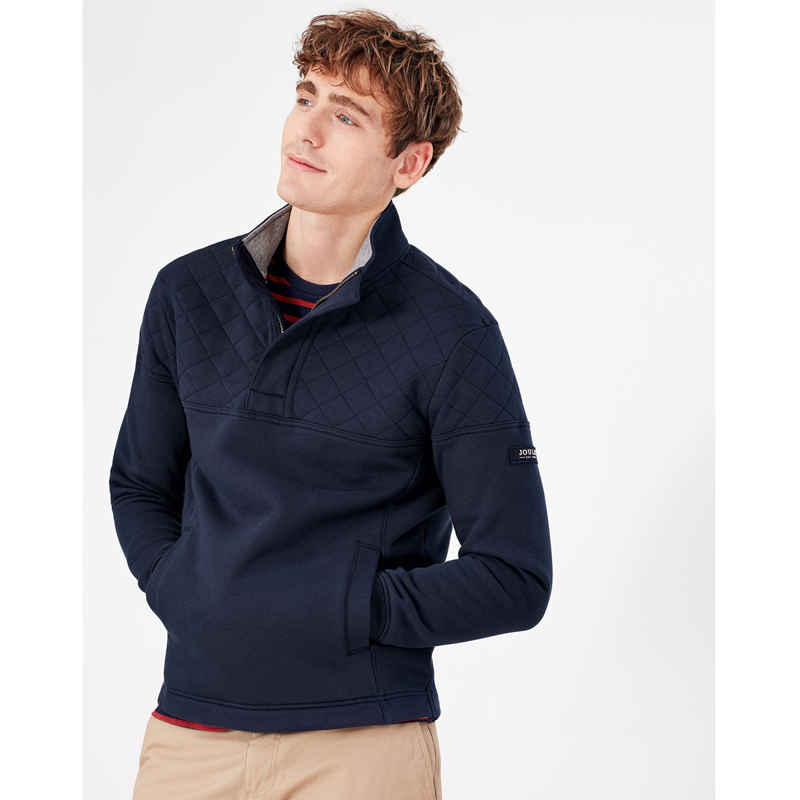 Joules Darrington Quarter Zip Sweatshirt - French Navy-2