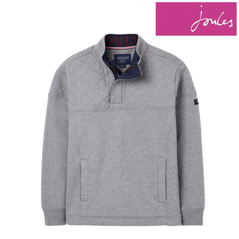 Joules Darrington Quarter Zip Sweatshirt - Grey Marl