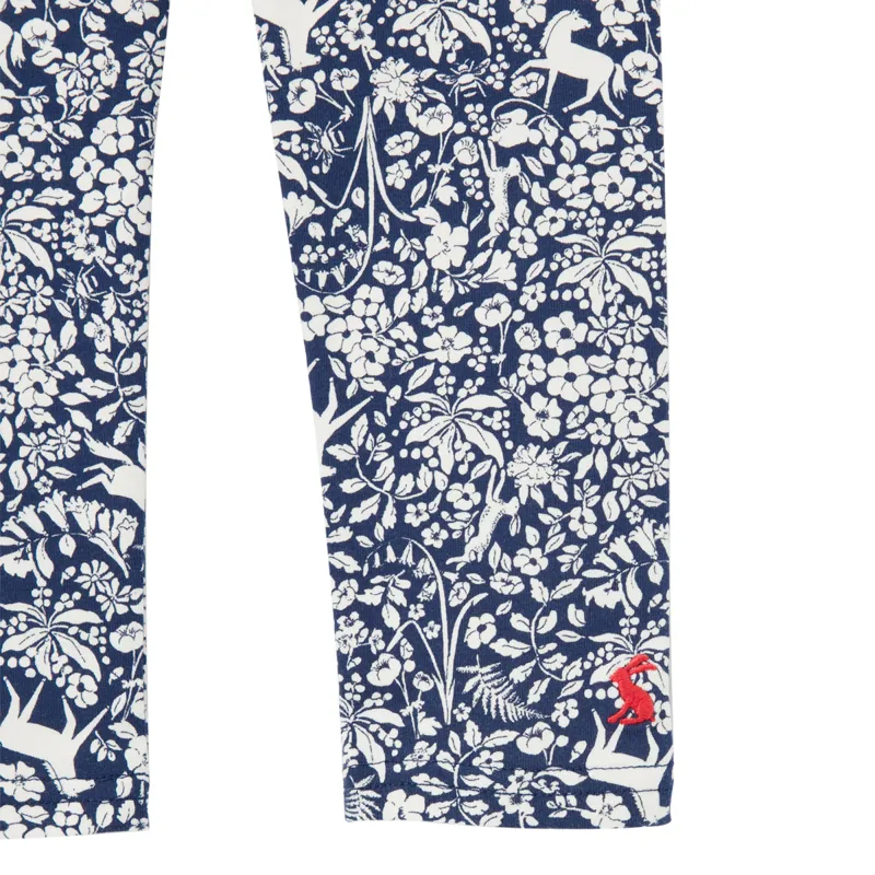 Joules Deedee Printed Leggings - Horse Floral-2