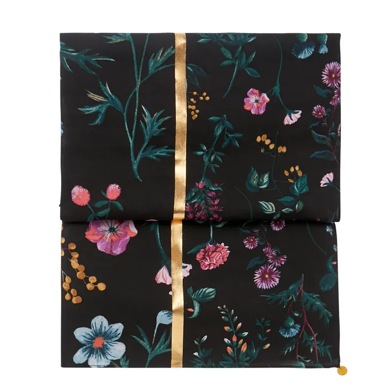 Joules Eco Conway Lightweight Printed Scarf - Black Botanical-2