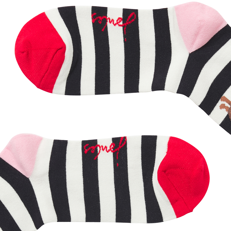 Joules Excellent Everyday Single Eco Vero Socks - Cream Sausage Dog-1