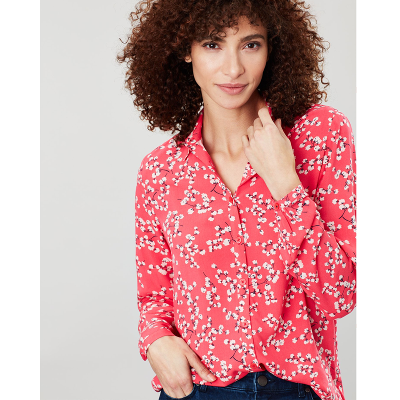 Joules Elvina Woven Shirt - Red Ditsy-1