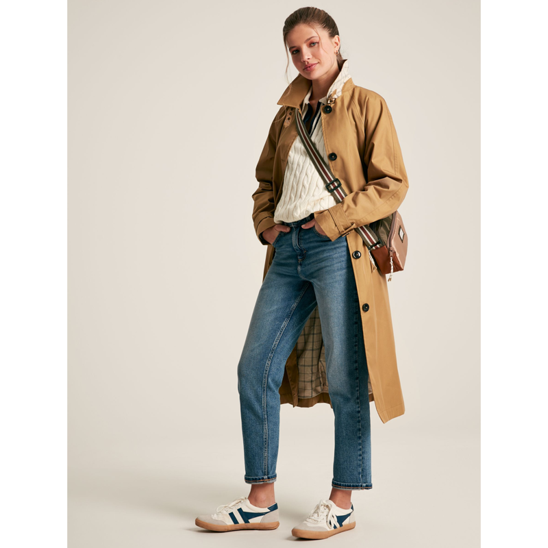 Joules Epwell Ladies Waterproof Belted Trench Coat - Tan-2
